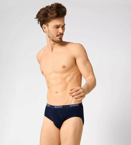 Sloggi Heren Basic Midi Slip-blauw