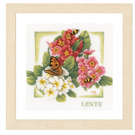 Lanarte Borduurpakket telpatroon Lente  ca. 25 x 25 cm