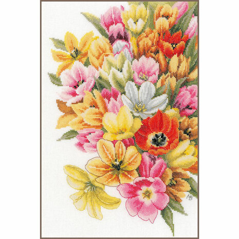 Lanarte Telpakket kit Bedek me met tulpen ca. 28x37cm