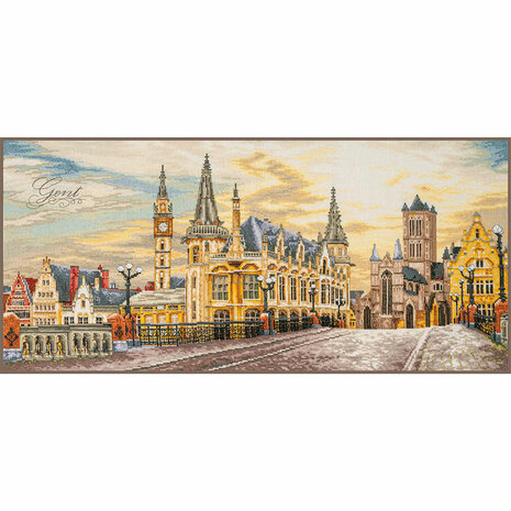 Lanarte Telpakket kit Stadszicht van Gent ca. 70x35cm