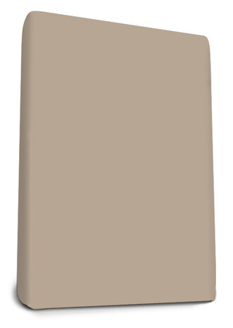 Carese - Dubbel Jersey Hoeslaken - Taupe - 80/90 x 200/210 cm