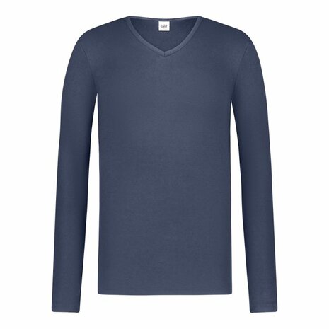 ten Cate Heren Thermoshirt V-Hals Lange Mouw - Navy