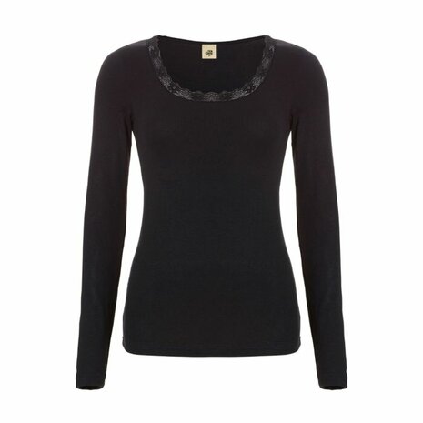 ten Cate Dames Thermo T-Shirt Lange mouw met kant - Snow White