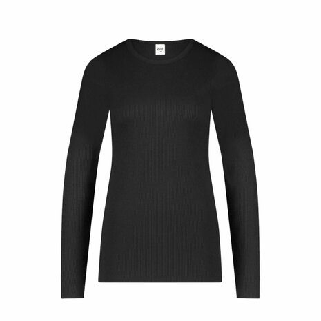 ten Cate Dames Thermo Rib Shirt - Zwart
