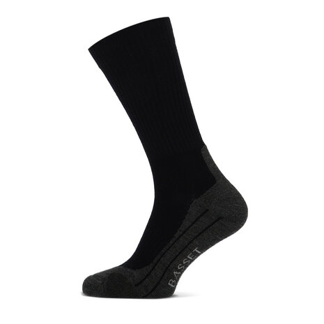 1-paar Basset Unisex Socks Merino Outdoor - Zwart