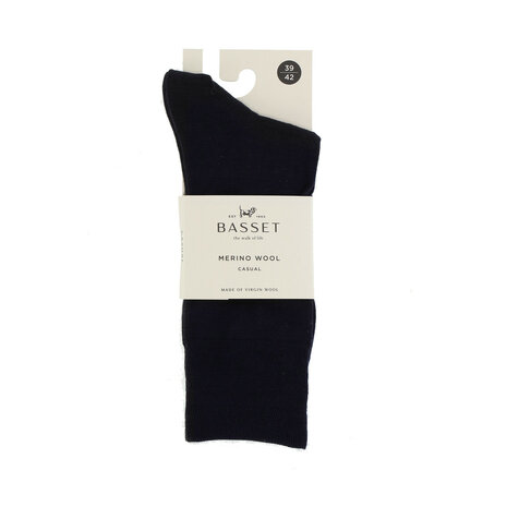 1-paar Basset Unisex Socks Merino Casual - Marine