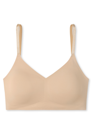 Schiesser Invisible Soft Bustier Smalle Band met Pads - Sand