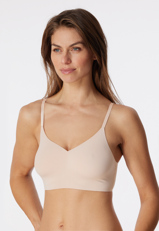 Schiesser Invisible Soft Bustier Smalle Band met Pads - Sand