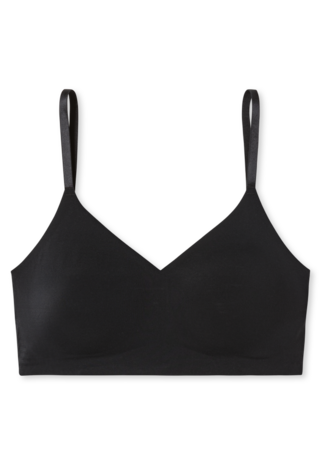 Schiesser Invisible Soft Bustier Smalle Band met Pads - Zwart