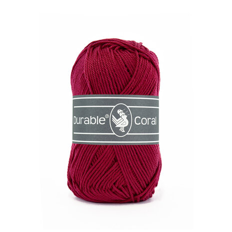 Durable Coral Katoen 50 gram - 222 - Bordeaux