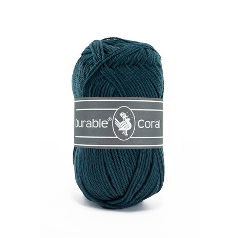 Durable Coral Katoen 50 gram - 375 - Petrol