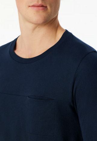 Shirt lange mouwen Schiesser donkerbl.