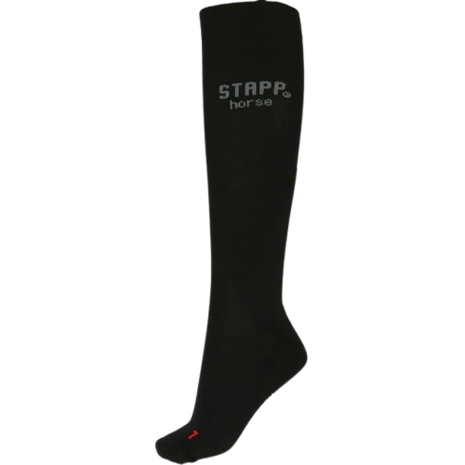 Compressie kous zwart/grijs