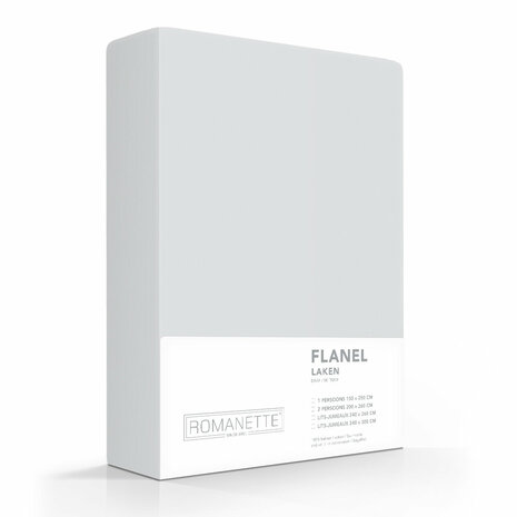 Romanette Flanellen Laken 250x260 Silver