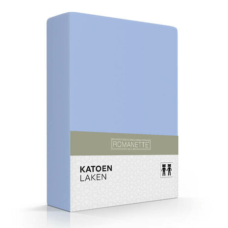 Romanette katoenen laken 150x250 Blauw