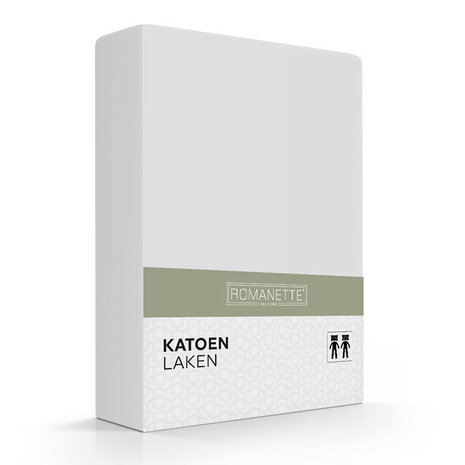 Romanette katoenen laken 240x260 Silver