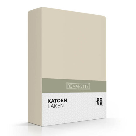 Romanette katoenen laken 240x260 Camel