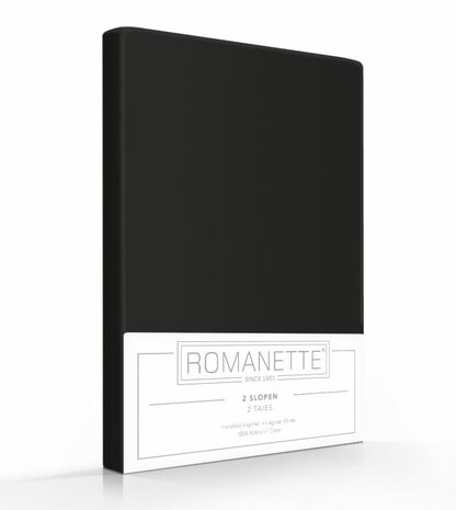 Romanette Katoenen Kussenslopen Zwart