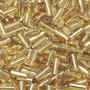 Boheemse rocailles "Buis" 5 x 2 mm goudkleurig