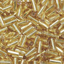 Boheemse rocailles "Buis" 9 x 2 mm goudkleurig