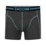 Zaccini Heren Boxershort Mid Grey Aqua Contrast Band