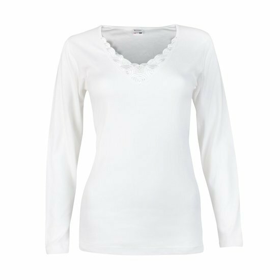 Beeren Beatrix Dames Shirt Lange Mouw Wit