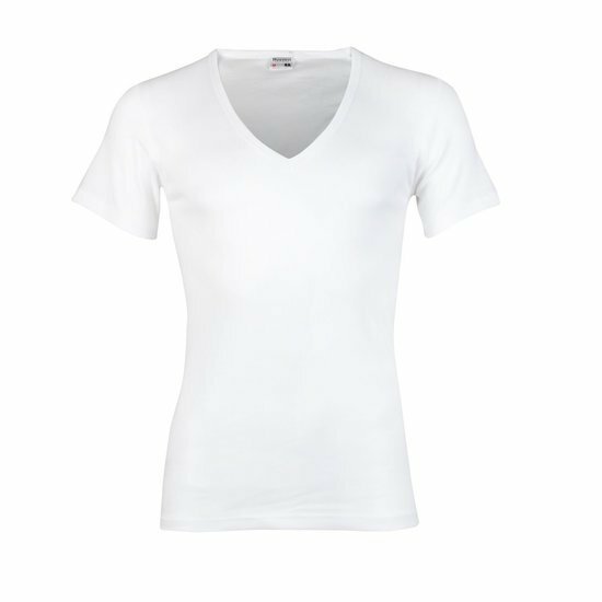 Beeren Heren M3000 T-shirt Diepe V-hals Wit