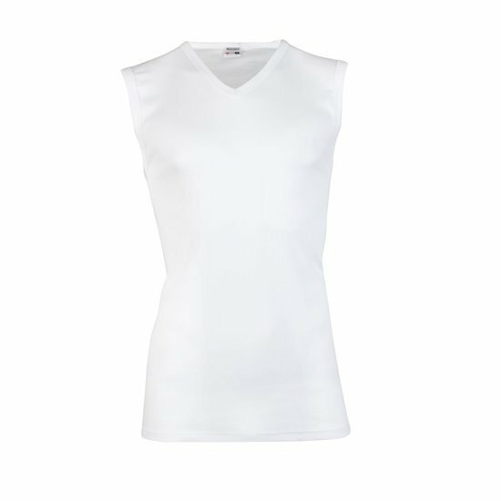Beeren Heren Mouwloos Shirt V-hals Wit