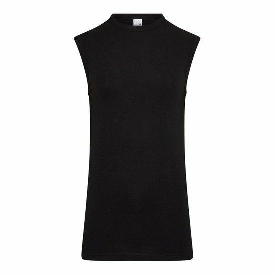 Beeren M3000 Heren Mouwloos Shirt Extra Lang Zwart