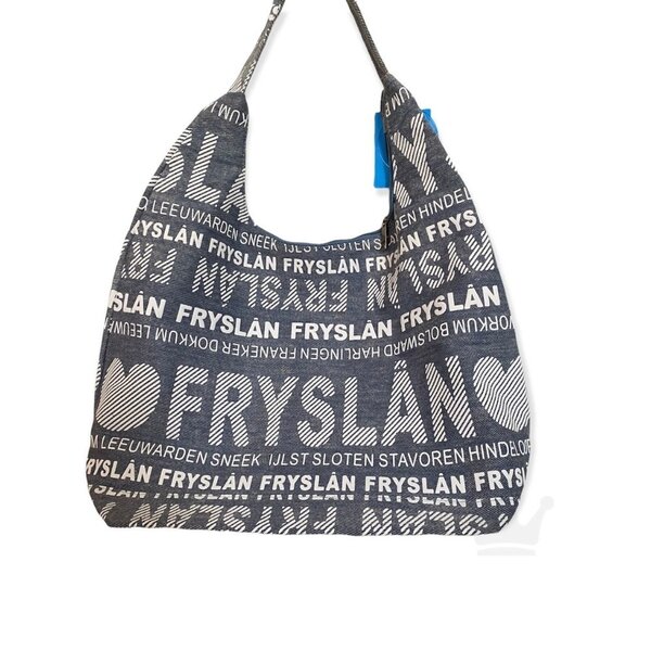 Fryslân Schoudertas grijs/wit