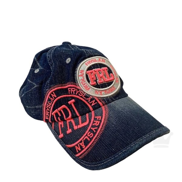 Cap Fryslân - Denim met Felroze