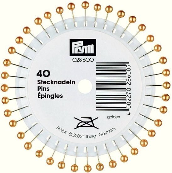 Parelkopspelden Staal Goud - 0.58 x 40 - 40 stuks