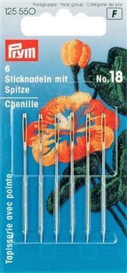 Prym Borduurnaalden Met Punt no18-6 stuks