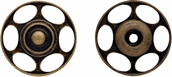 2 drukknopen voor wol - diameter 25mm