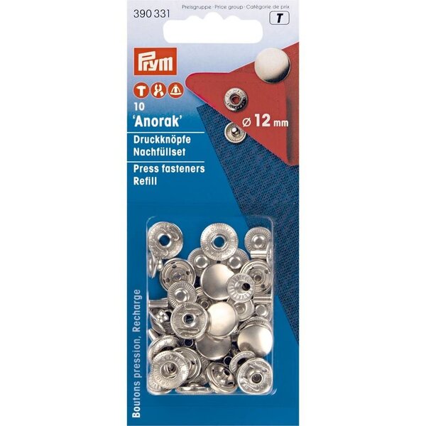 Prym Anorak drukknopen 10 stuks, 12 mm