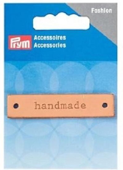 Prym leren label "handmade"