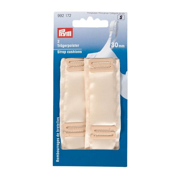 Goldzack Schouderbandkussentje - 30 mm -  beige - 2 stuks