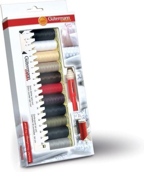 Gutermann naaimachinegaren set met tornmesje en lineaal  002.734578