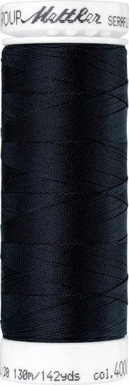 Amann Mettler Seraflex elastisch machinegaren 4000 zwart 130 m