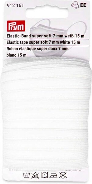 Prym Band Elastiek superlicht zacht 7 mm wit