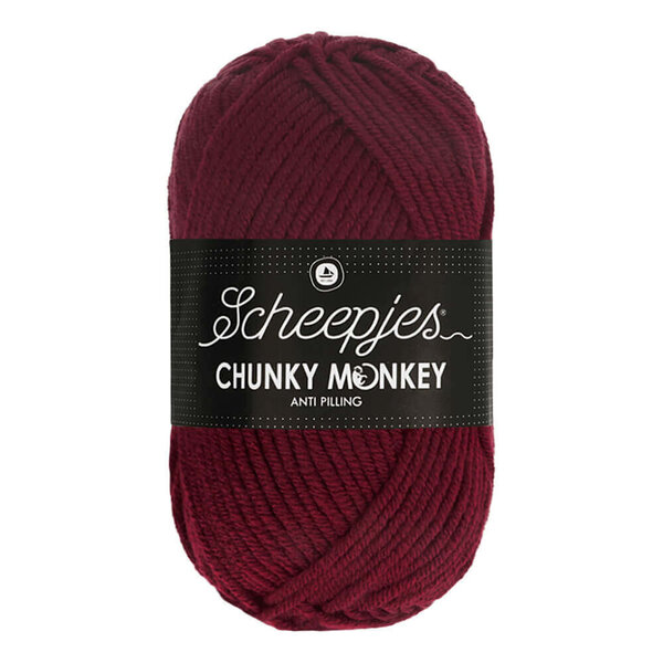 Scheepjes Chunky Monkey 100g - 1035 Maroon - Rood