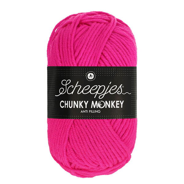 Scheepjes Chunky Monkey 100g - 1257 Hot Pink - Roze