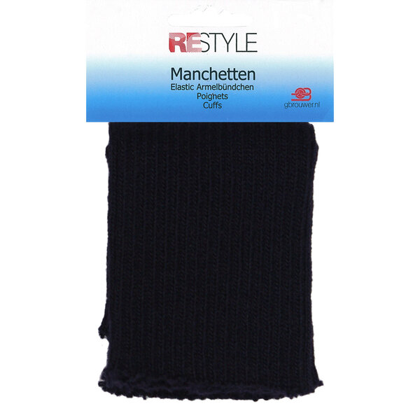Restyle Manchetten Donkerblauw