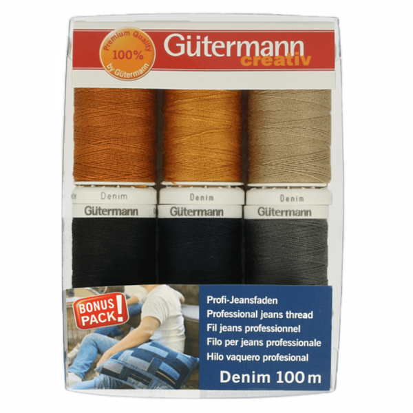 Gütermann Naaigarenset Denim 6 x 100 meter - 1 stuk