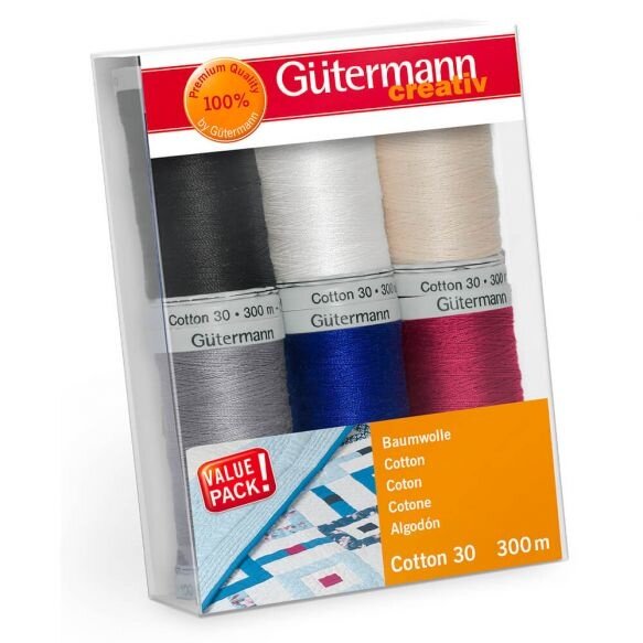 Gütermann Naaigarenset Cotton nr. 30 - 6 x 300 meter - set 1