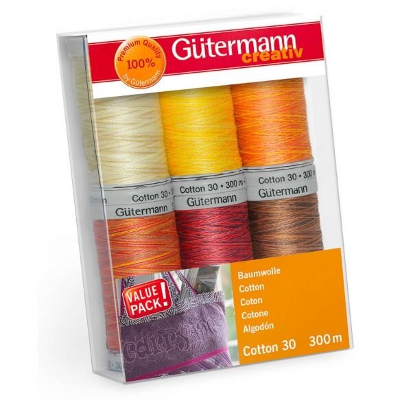 Gütermann Naaigarenset Cotton nr. 30 - 6 x 300 meter - set 2
