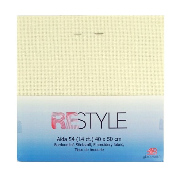 Borduurstof Aida 54, 14 count - ecru