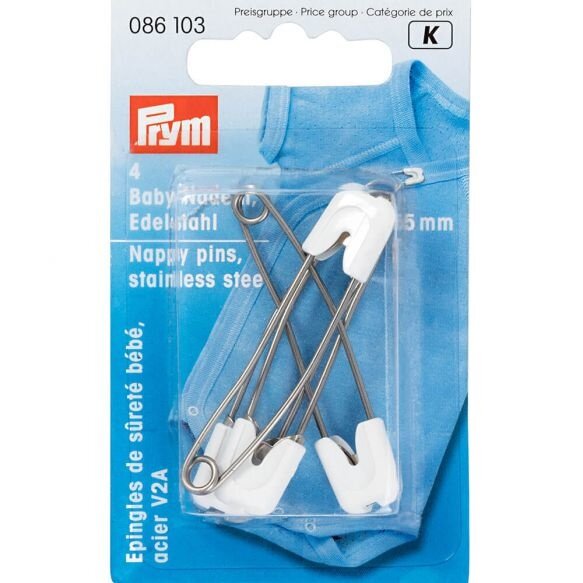 Prym Veiligheidsspelden baby wit 4 stuks