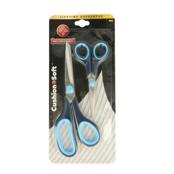 Mundial Scharen Set Softgrip Blauw 1862 21.6 + 14 cm