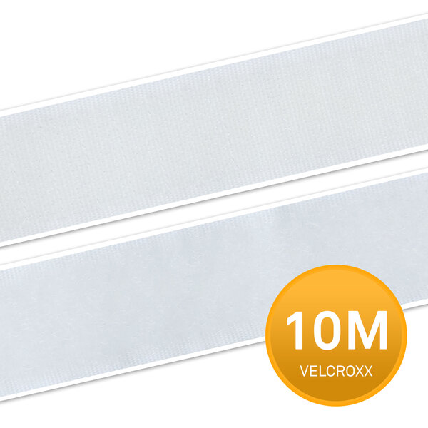 Klittenband Zelfklevend Wit 25 mm -10 meter
